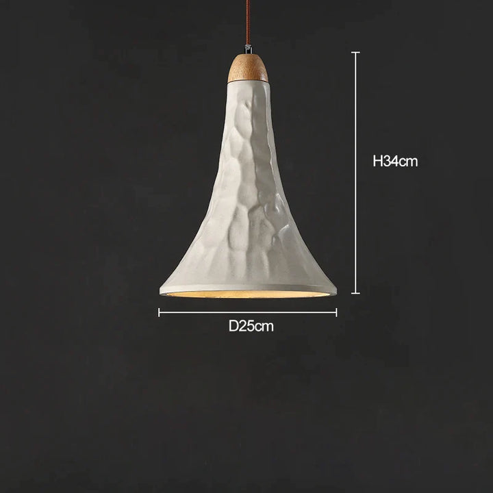Suspension cloche allongée rainurée terre cuite scandinave avec lumière blanche. Ajoute une touche d'élégance naturelle et de charme minimaliste à votre intérieur nordique. Ampoule incluse. Taille : 25x34 cm.
