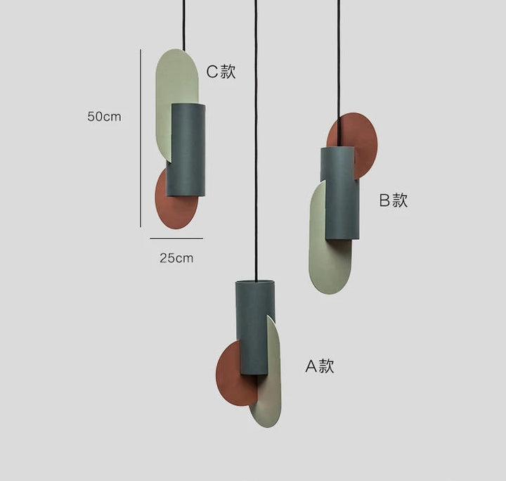 Suspension métal géométrique design scandinave avec éclairage d'accent contemporain pour petites zones. Idéale pour coins lecture ou au-dessus d'un comptoir. Matière : Métal peint. Taille : 25x50 cm. Culot de l'ampoule : E27. Tension : 90-260V. Ampoule non incluse. Zone d'éclairage : 3-5 m². Style : Scandinave. Pièce : chambre, couloir, cuisine, salon.